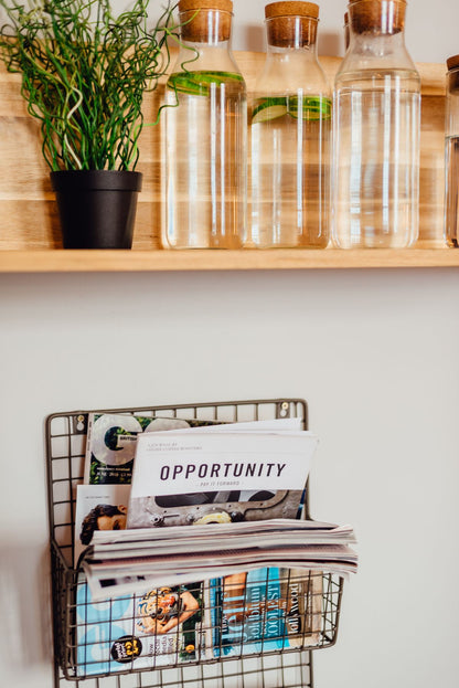 Woven Floor Magazine Rack - view 1